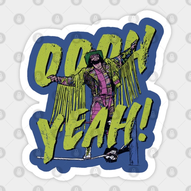 Macho Man OOOH YEAH! Sticker by MunMun_Design